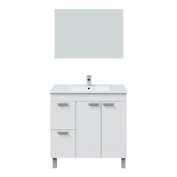 MUEBLE LAVABO 80 2 PUERTAS + 2 CAJONES + ESPEJO AKTIVA - Imagen 3