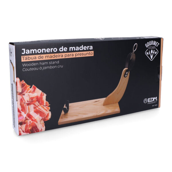 JAMONERO DE MADERA DE PINO CLARO GOURMET KITCHEN - Imagen 3