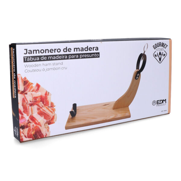 JAMONERO DE MADERA DE PINO CLARO GOURMET KITCHEN - Imagen 4