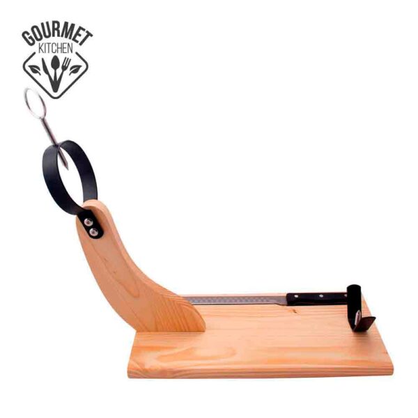 JAMONERO PREMIUM MADERA DE PINO CON CUCHILLO INCLUIDO GOURMET KITCHEN