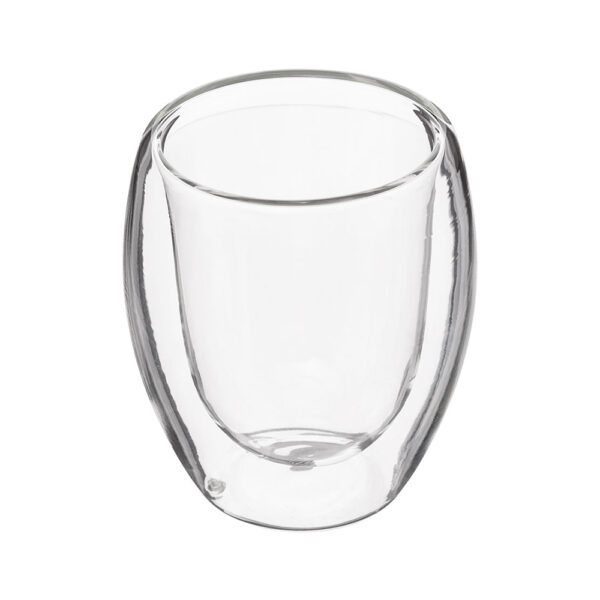 SET 2 unid. TAZAS DE CAFE DE CRISTAL DE DOBLE PARED 7cl