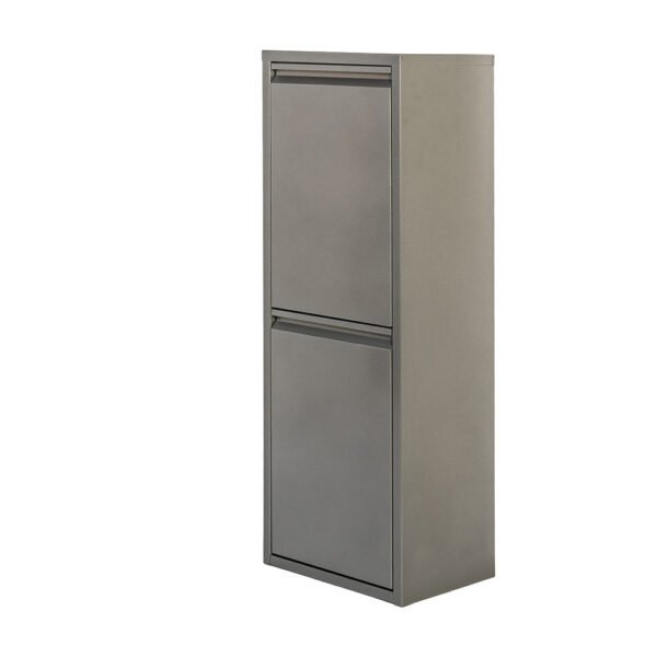 ARMARIO METALICO RECICLAJE 2 CAJONES GRIS 92x35x25cm - Imagen 2