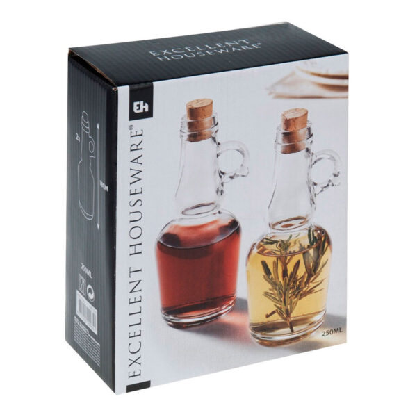 SET ACEITERA Y VINAGRERA DE CRISTAL 250ml - Imagen 2