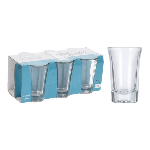 SET DE 6 VASOS PEQUEÑOS DE CRISTAL 40ml