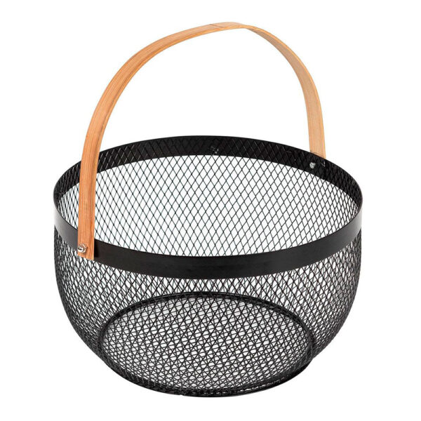 CESTA DE MALLA RETRO Ø29cm COLECCIÓN 'NOIR KITCHEN'