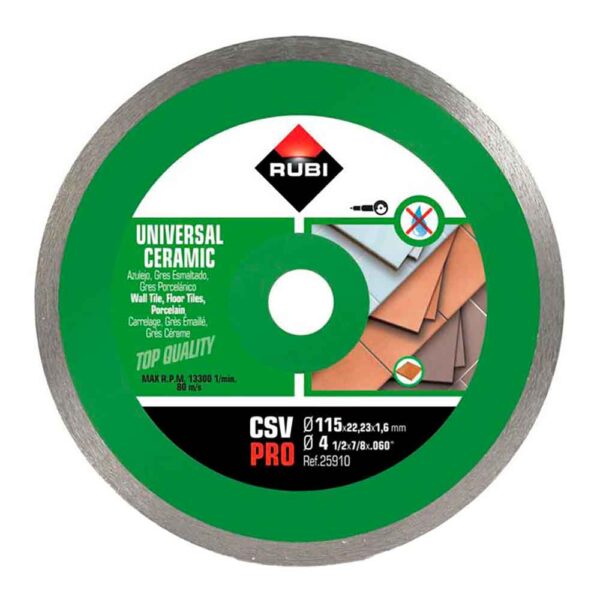 DISCO DIAMANTADO CSV Ø115mm PRO 25910 RUBI