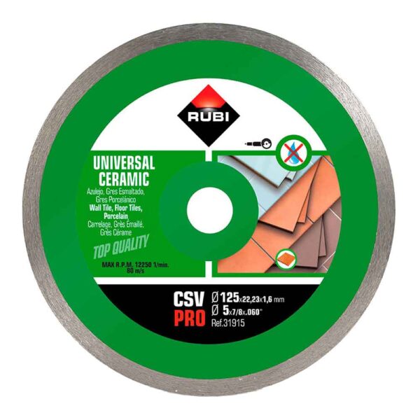 DISCO DIAMANTADO CSV Ø125mm PRO R31915 RUBI