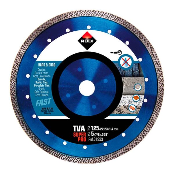 DISCO DIAMANTADO TVA Ø125mm SUPERPRO R31933 RUBI