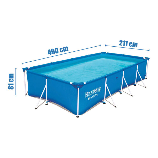 PISCINA POOL FRAME 400x211x81cm  PVC BESTWAY 56405CB - Imagen 2