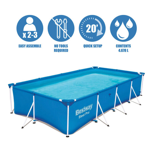 PISCINA POOL FRAME 400x211x81cm  PVC BESTWAY 56405CB - Imagen 3