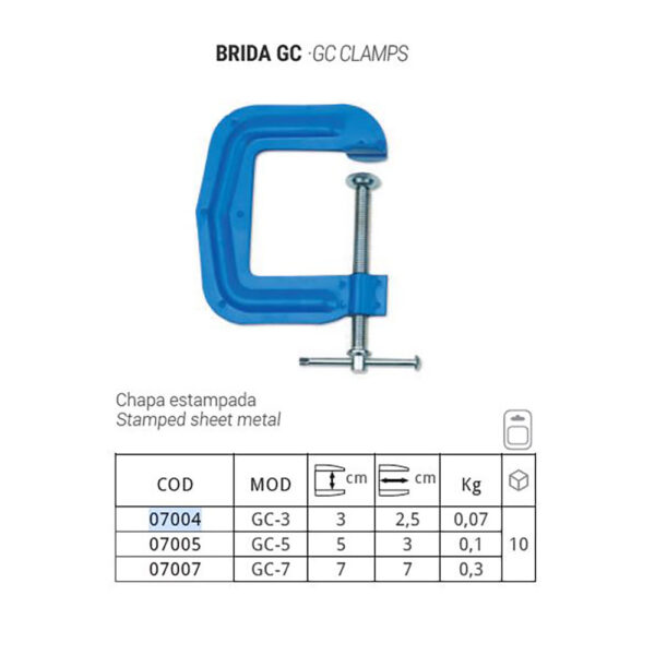 APRIETO G-7 CHAPA PIHER REF. 07007 - Imagen 2