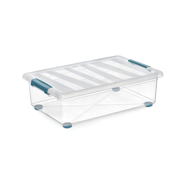 CAJA KATLA TRANSPARENTE 28L CON RUEDAS Y ASAS ERGONOMICAS 59x39x18,5cm - Imagen 2