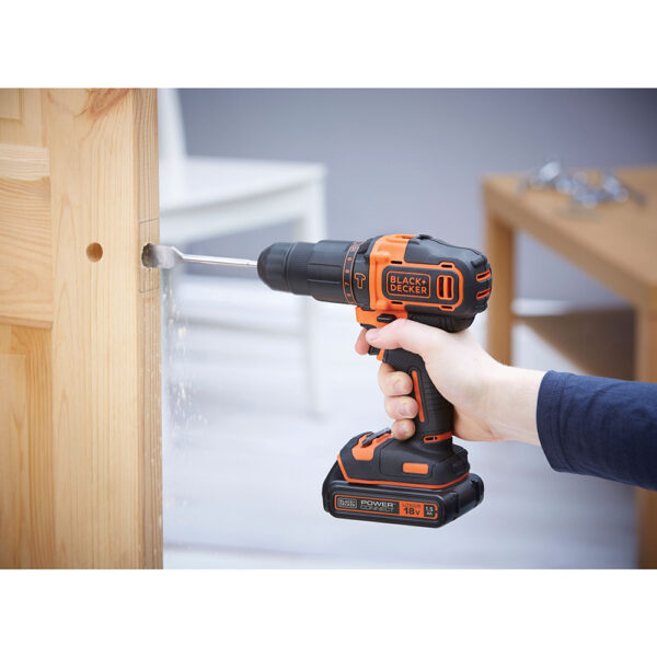 BRICO KIT CON TALADRO PERCUTOR 18V Y ACCESORIOS BCKSB05-QW BLACK+DECKER - Imagen 6