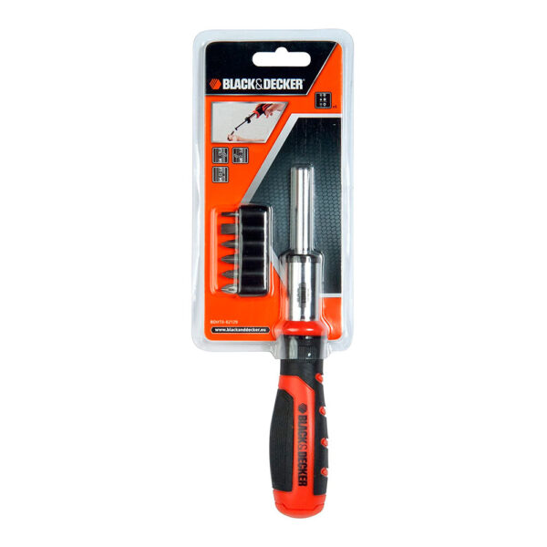 JUEGO MULTIPUNTAS CON CARRACA + 6 PUNTAS BDHT0-62129 BLACK+DECKER - Imagen 2