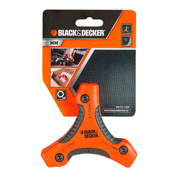 JUEGO DE 9 LLAVES HEXAGONALES MM BDHT0-71628 BLACK+DECKER - Imagen 2