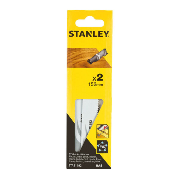 PACK 2 HOJAS DE SIERRA DE SABLE 15,2cm CORTE FINO STA21192-XJ STANLEY