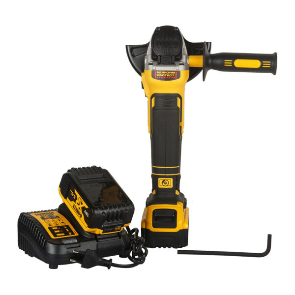 MINI-AMOLADORA SIN ESCOBILLAS XR 18V 125mm CON 2 BATERÍAS Li-Ion 5AH, CARGADOR Y MALETÍN TSTAK II DCG405P2-QW DEWALT - Imagen 2