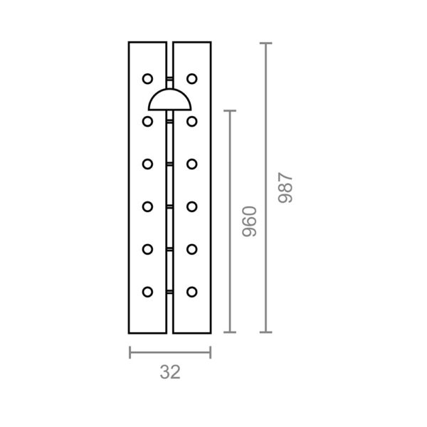 BISAGRA PIANO BS21 32x960mm LTD M33203 MICEL - Imagen 3