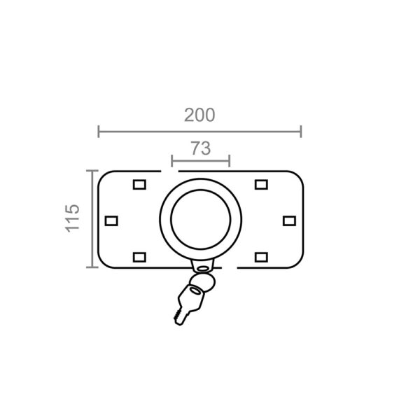 BLISTER CANDADO FURGONETA CN07 73mm CB M13298 BRIMIC - Imagen 2