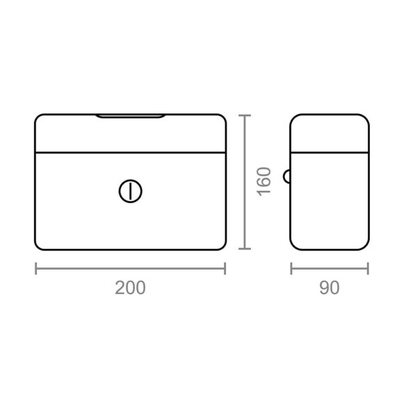 CAJA DE CAUDALES CFC09 200x160x90mm AZUL M13394 MICEL - Imagen 3