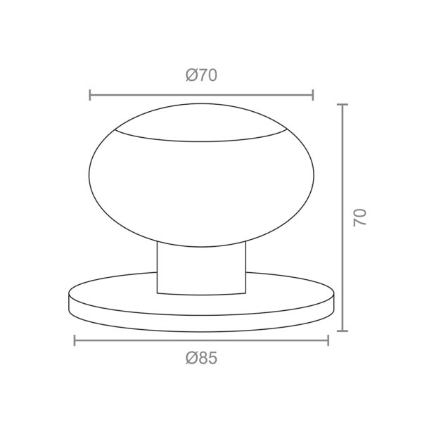 BLISTER POMO PUERTA LISO PP02 70mm INOX. MICEL - Imagen 3