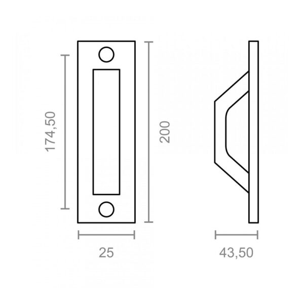 ASA PLACA RECTA 6804 ALUMINIO BLANCO - Imagen 3