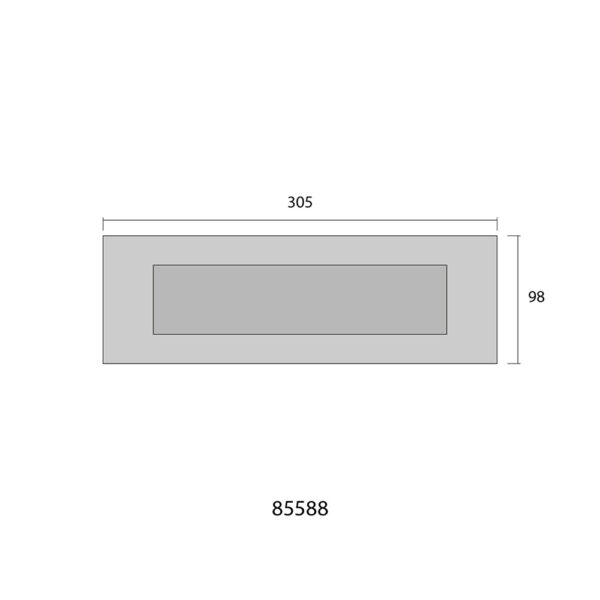 PLACA CARTAS PARA PUERTA NÍQUEL MATE 100 x 305 mm - Imagen 2