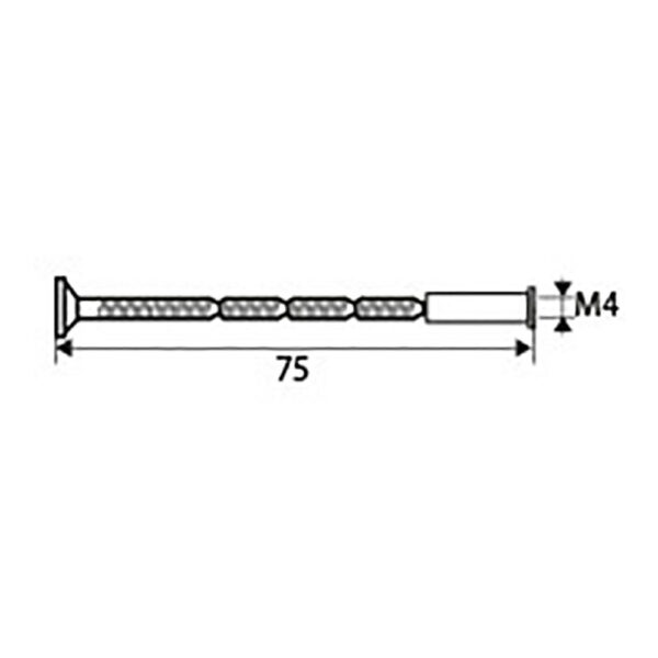 TORNILLO PASANTE MULTICORTE TRN02 M4x75mm LATONADO - Imagen 3