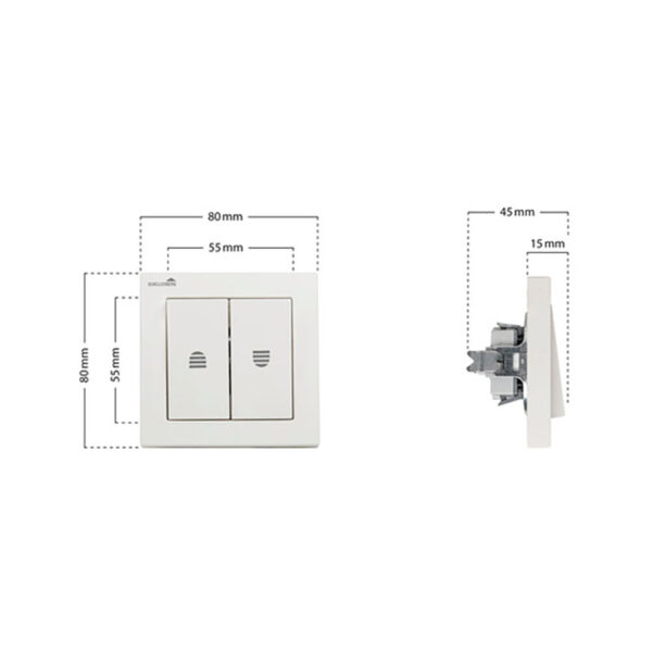 INTERRUPTOR PARA ENROLLADORES 2 BOTONES. 23005 SCHELLENBERG - Imagen 2