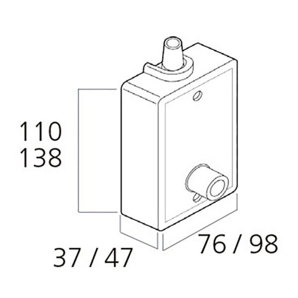 TORNO EMPOTRADO PARA 50 KG BLANCO - Imagen 2