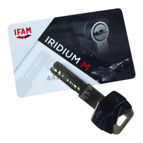 CILINDRO IRIDIUM M IRM3030L LATÓN 60mm (30+30mm) LEVA LARGA 15mm. CON 5 LLAVES DE SEGURIDAD. IFAM - Imagen 2