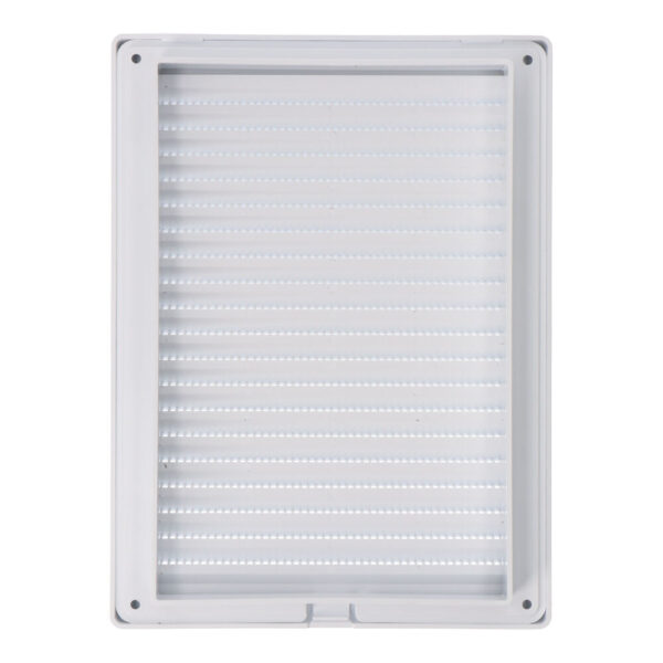 REJILLA VENTILACÍÓN RECTANGULAR EMPOTRABLE MOSQUITERA ABS 137x207mm BLANCO - Imagen 2