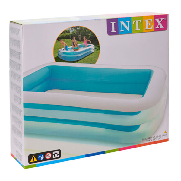 PISCINA RECTANGULAR 2 AROS 262x175x56cm 2 CÁMARAS DE AIRE. INTEX - Imagen 2