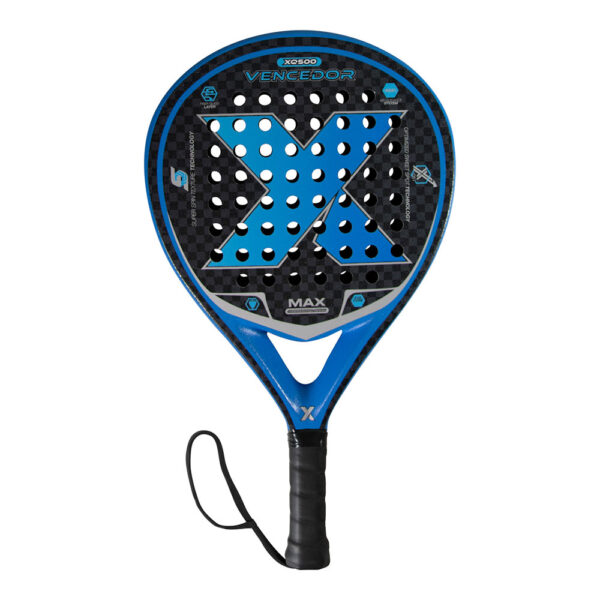 PALA DE PADEL COLOR AZUL, 37x26x3,5cm, 360g