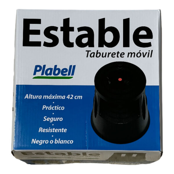 TABURETE ESTABLE MOVIL, NEGRO - Imagen 4