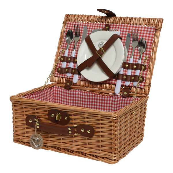 CESTA DE PICNIC COMPLETA ESPECIAL PAREJAS 26x38x18cm  803287