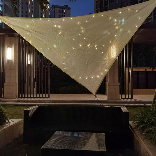 TOLDO DE OCULTACIÓN CON LED SOLAR PARA EXTERIOR 300x300x300cm. COLOR BEIGE 899179 - Imagen 2