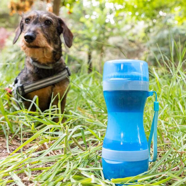 BOTELLA CON DEPÓSITO DE AGUA Y COMIDA PARA MASCOTAS 2 EN 1 PETTAP V0103141 INNOVAGOODS - Imagen 5