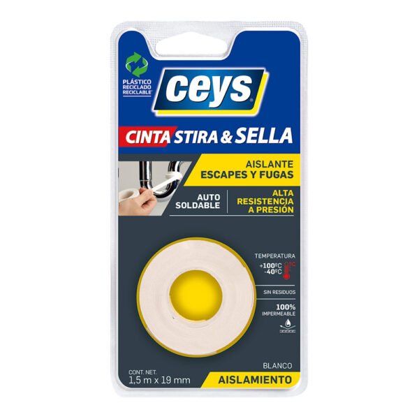 CEYS STIRA & SELLA BLANCO 1,5m x 19mm. 507802