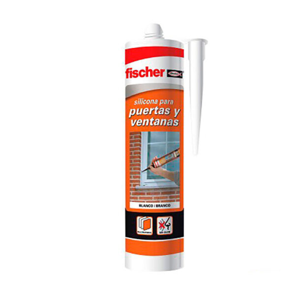 SILICONA NEUTRA PUERTAS Y VENTANAS 300ml BLANCO 505444 FISCHER