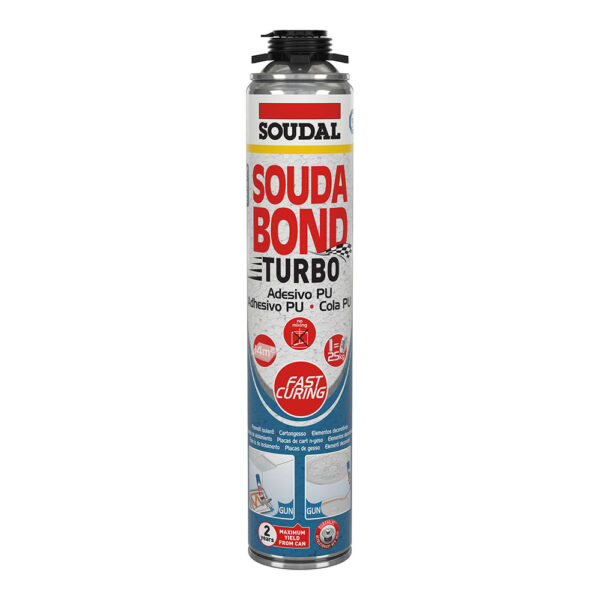 ESPUMA ADHESIVA TURBO SOUDABON TURBO PISTOLA 750 ml