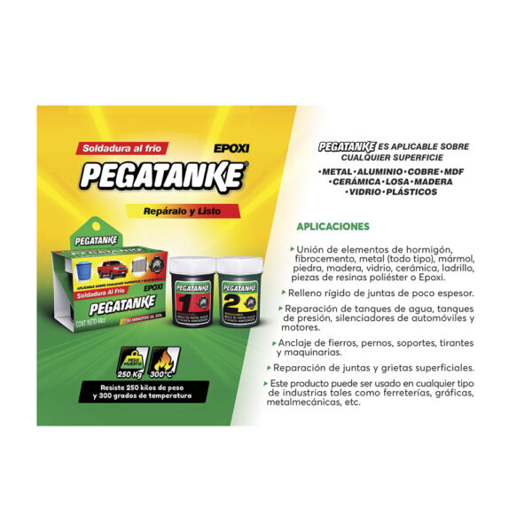 PEGATANKE EPOXICO CLASICO NEGRO 44ml - Imagen 2