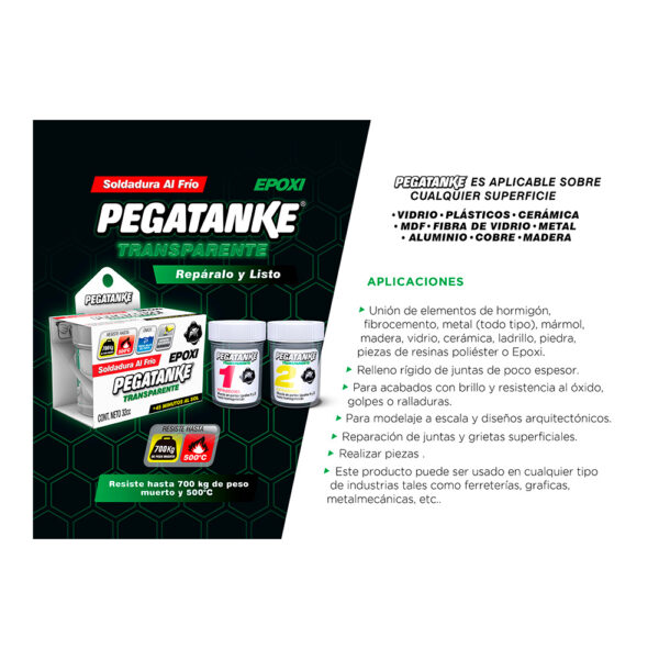 PEGATANKE EPOXICO TRANSPARENTE 32ml - Imagen 2