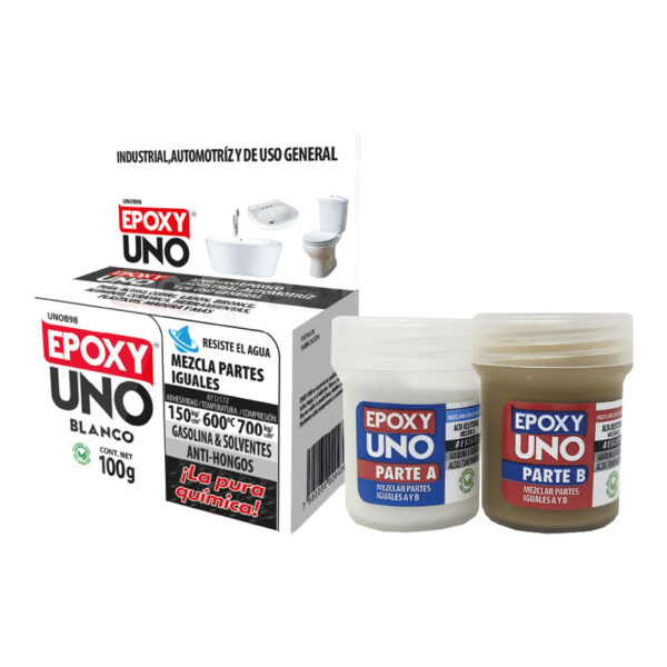 ADHESIVO EPOXY  GENERAL BLANCO 100gr UNOB98 FUSION EPOXY BLACK LABEL