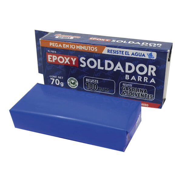 EPOXY SOLDADOR PLASTILINA BARRA SEPARADA 10 MIN 70gr PL70E10 FUSION EPOXY BLACK LABEL