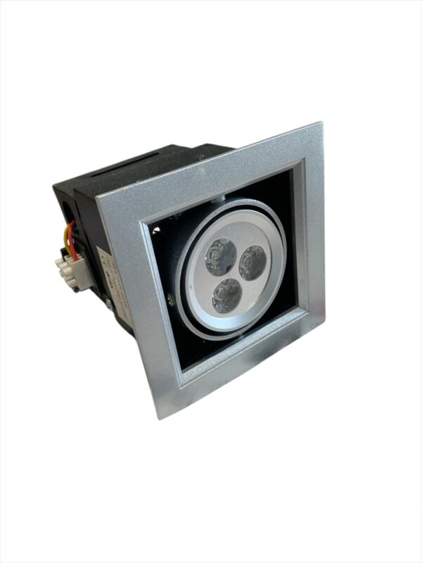 Downlight leds 3x1W retangular blanco