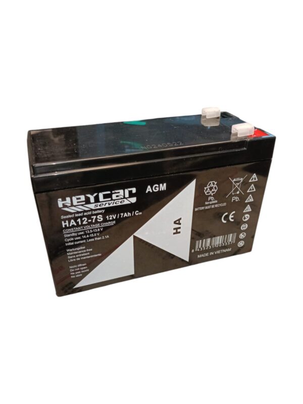 Bateria plomo 12V 7A Heycar AGM